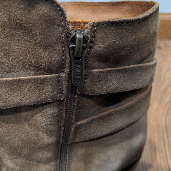 Pikolinos Women's Size 42 EU Ankle Buckle Booties Suede Leather Tan Slouchy Zip - Picture 4 of 13